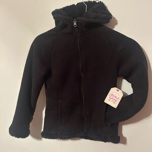Faded Glory Black Fleece Jacket Child Size 6-6X